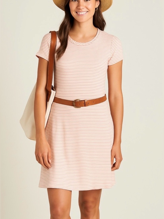 Toad&Co Dresses & Skirts - NWT Toad&Co Windmere Short Sleeve Dress Striped Coral Size Medium T-shirt Dress